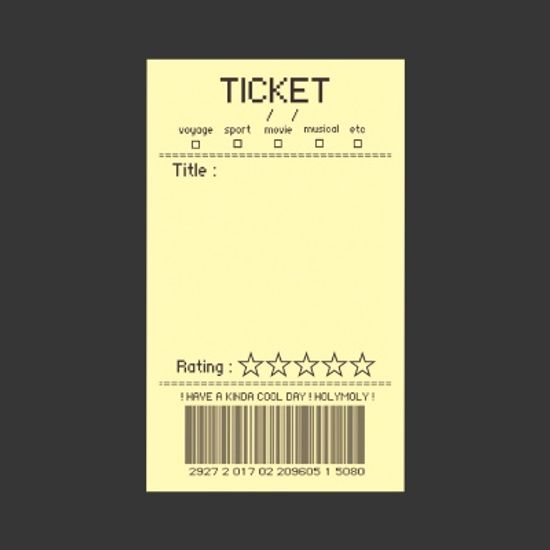 홀리몰리 세로티켓 메모지