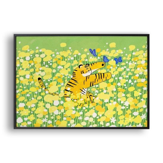 나비와 호랑이 (Art Print) / 일러스트 액자