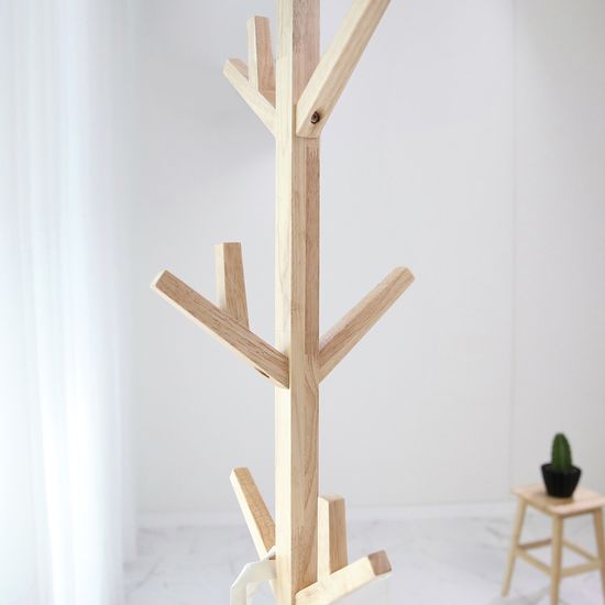 고무나무 원목 트리 스탠드 행거