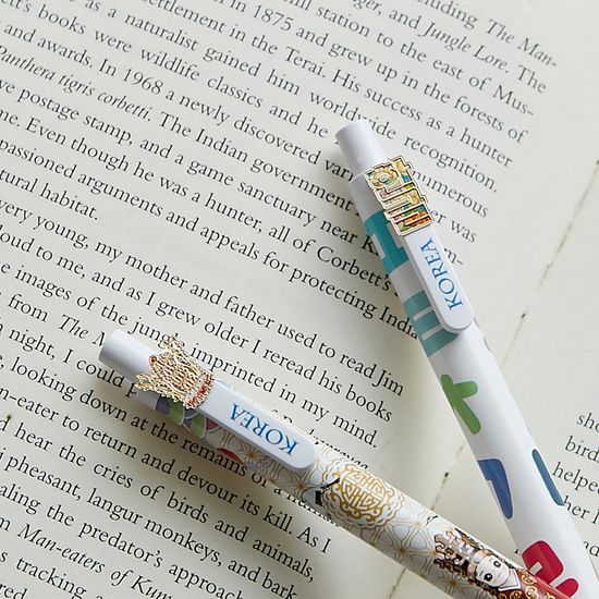 한국 전통기념품 8종 채색 민속 볼펜세트