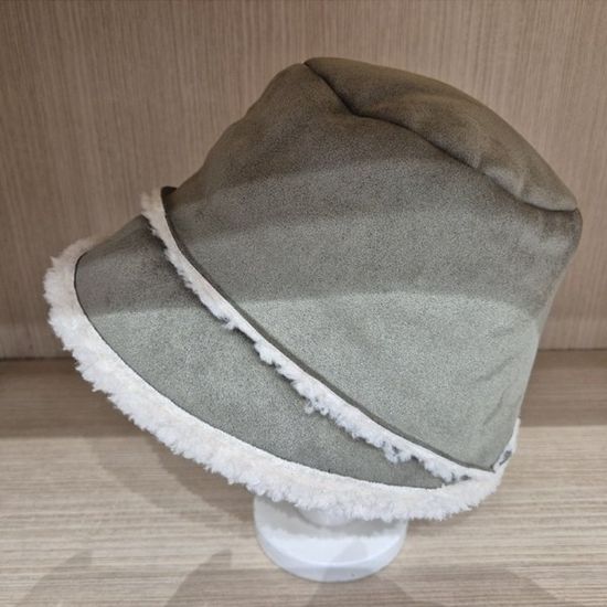 [애슬릿]스웨이드 무스탕 털 벙거지 겨울 방한 모자