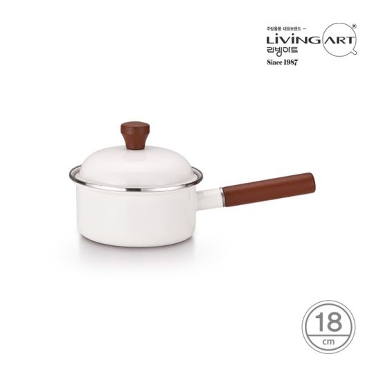 [리빙아트] 옥슨 법랑냄비 화이트라벨 18편수 