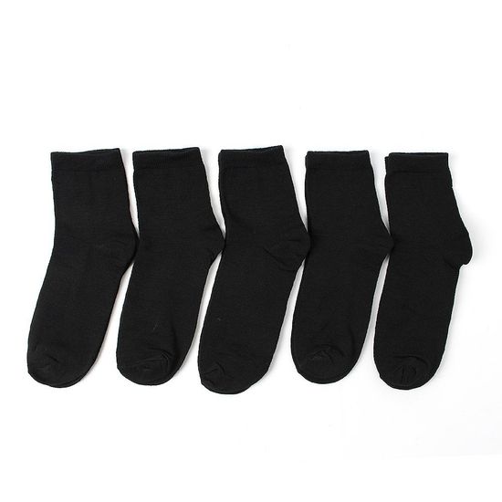 남성 중목양말 검정 정장양말 5켤레(WE47485)