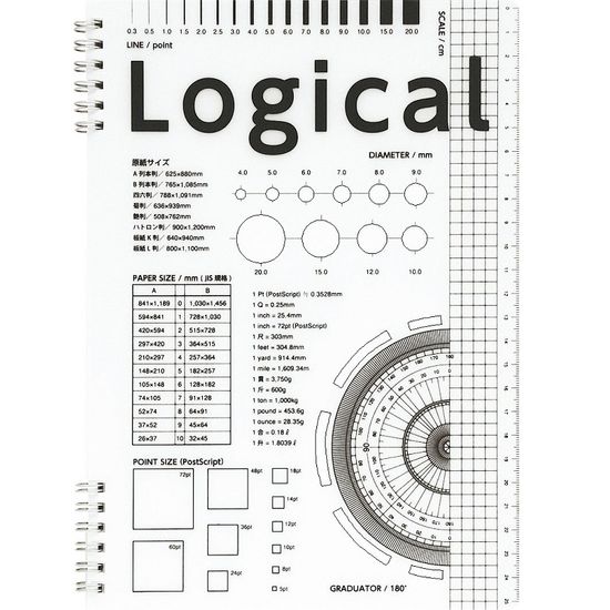 나카바야시 스케일커버 B5 80매 로지컬 스프링노트