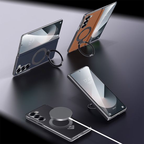 갤럭시Z폴드 7 6 5 힌지보호 가죽 맥세이프 링 케이스