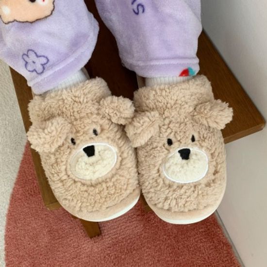 어나더뷰 양털 곰돌이 털슬리퍼 실내화 사무실 1117