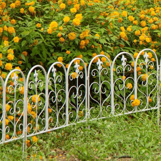 빈티지 양철 울타리 3P(화이트)