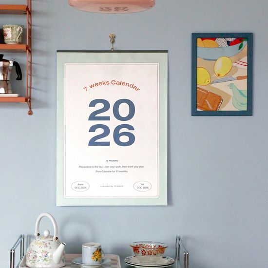 2026 플로우 월 캘린더 벽걸이달력 A2