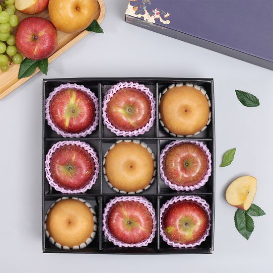 [자연예서] 명품 혼합 3호 과일선물세트(사과6+배3)