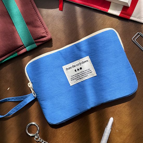 [프롬디얼리던] 코튼 플랫 파우치(여권,이북파우치)