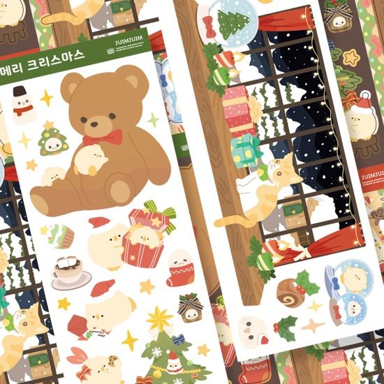 크리스마스 파티 스티커 - 2종 세트 
