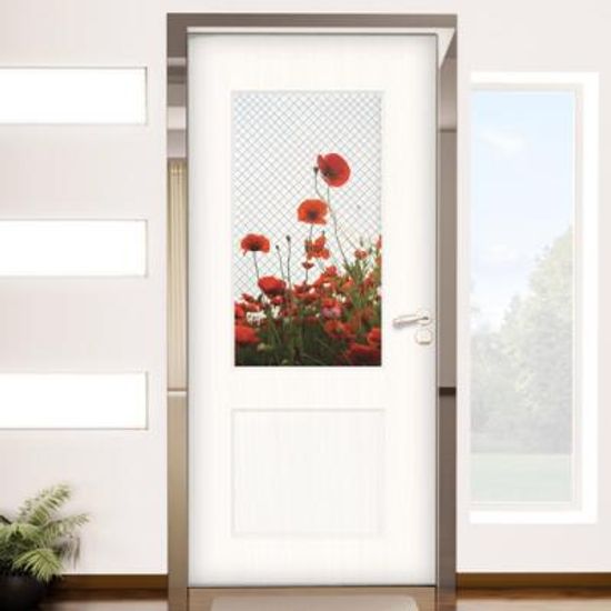 ce130-모던사선라인(양귀비)_현관문시트지