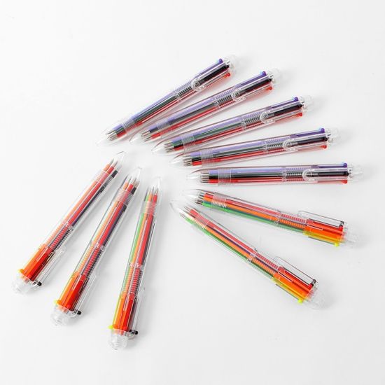 브라이트 6색 볼펜 10p세트/ 홍보 인쇄 판촉볼펜
