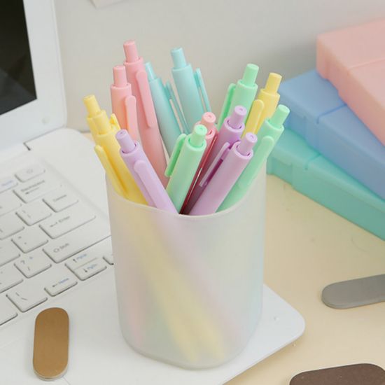 파스텔 노크식 볼펜 잘써지는 필기감좋은 특이한 펜