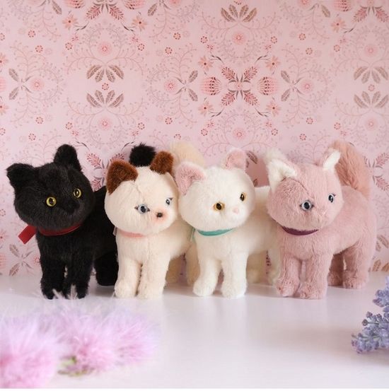 졸리 고양이 서있는 인형 애착 동물 부드러운 인형