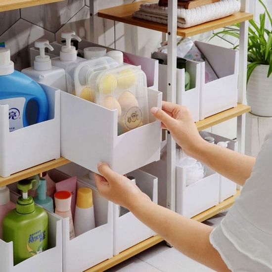 모던 화이트 다용도 펜트리 수납함 정리함 스토리지 