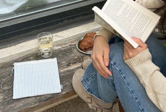 [KYOBO X OHMIK ]북 파우치 & 밴딩펜파우치 3종택