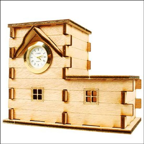시계 목재 입체퍼즐 - 영공방 연필꽂이 (L형)