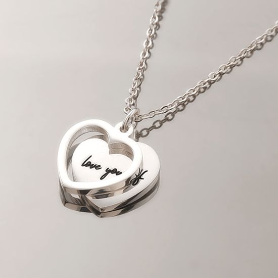 더블 하트 목걸이