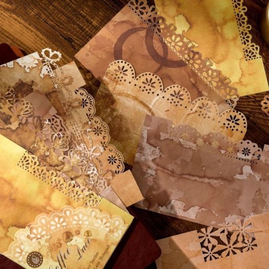 심포니 시리즈 레이스 빈티지 메모지 배경종이 