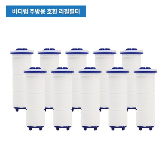바디럽 주방 핸디형 정수필터용 호환필터 10개