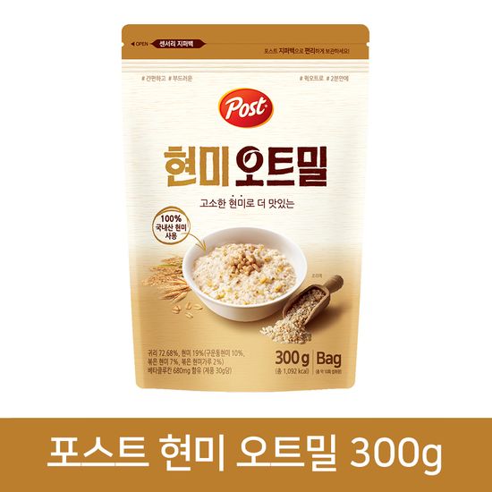 포스트 대용량 현미 오트밀 300g