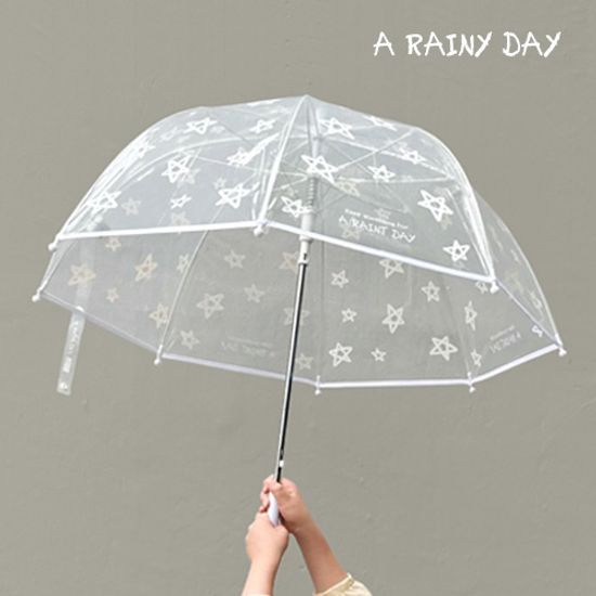 [A RAINY DAY] 아동용 투명 돔 우산
