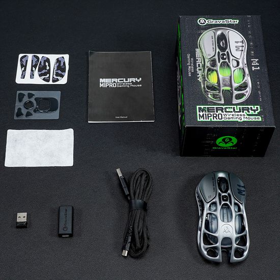 그라바스타 머큐리 게이밍 마우스 M1Pro/건메탈그레이