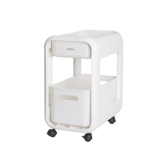 2단 3단 수납 서랍형 슬라이딩 이동식 트롤리 ecoco