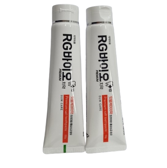 RG바이오 잇몸케어치약 홍삼소금 함유 180g x 2개