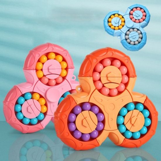 양면 회전 매직빈 구슬 큐브 멀티 블럭 퍼즐 스피너