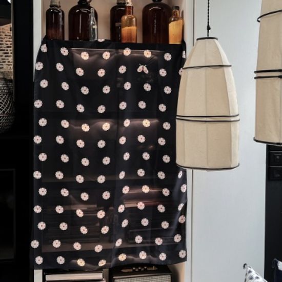 한국 전통 패브릭포스터 15 나비떨잠 흑색