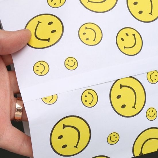 노란 스마일 페이퍼백 90p세트 선물 답례품 M형봉투