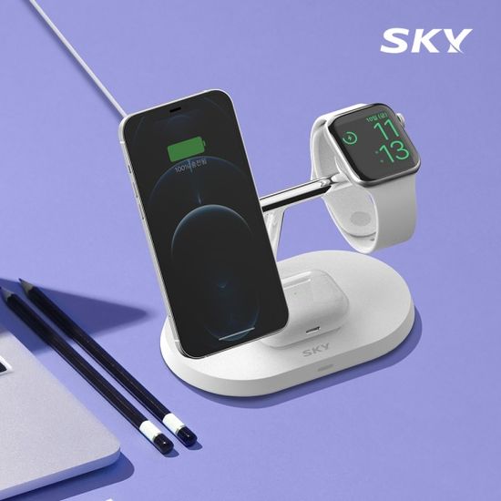 스카이 필 3in1 아이폰 맥세이프 무선충전기 W54MAG