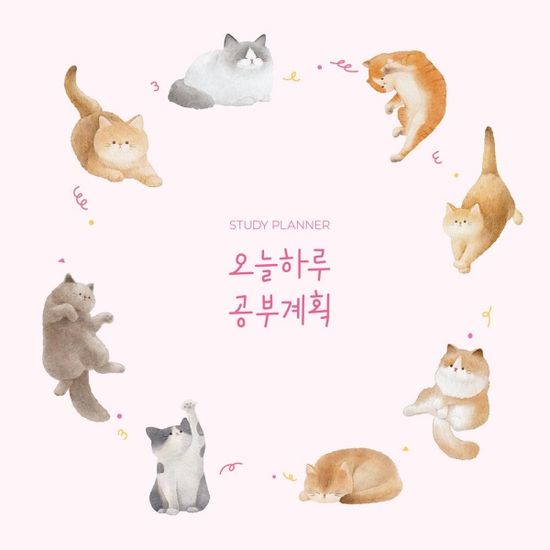 핑크풋 둥글냥스터디플래너