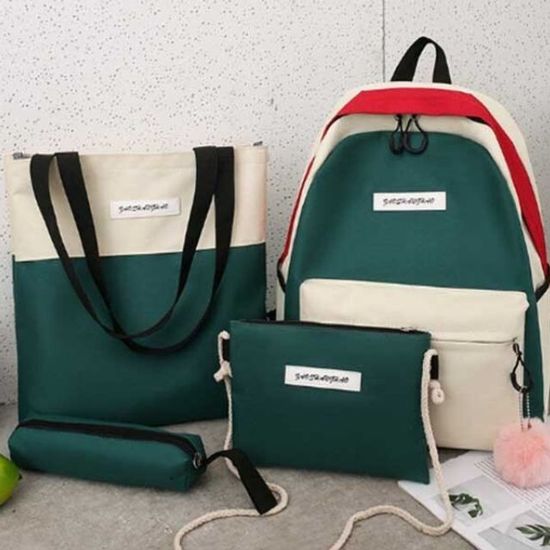 캐주얼 백팩 에코백 파우치 필통 4종 세트(WCE1FF2)