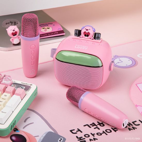 잔망루피 미니 블루투스 스피커 마이크 2개 세트
