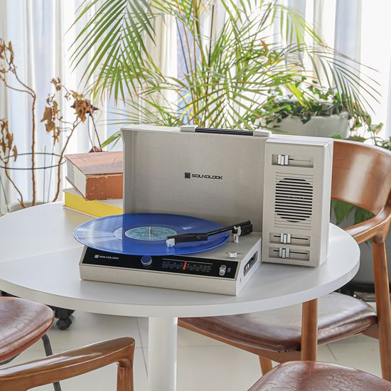 빈티지 레트로 블루투스 턴테이블 스피커 LP플레이어