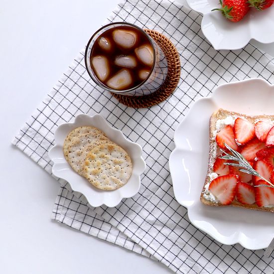 플로렌스 유광 화이트 도자기 타원 찬기 5인치 1p