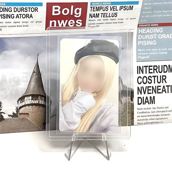 포카 거치대 아크릴 스탠드 투명 액자 프레임 탑로더