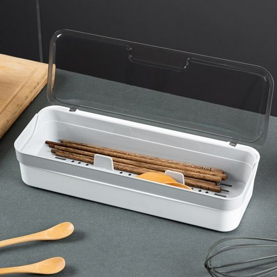 뚜껑있는 분리형 물빠짐 수저통 수저보관함