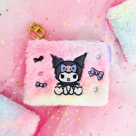 산리오 쿠로미 레인보우 사각 카드지갑 동전파우치