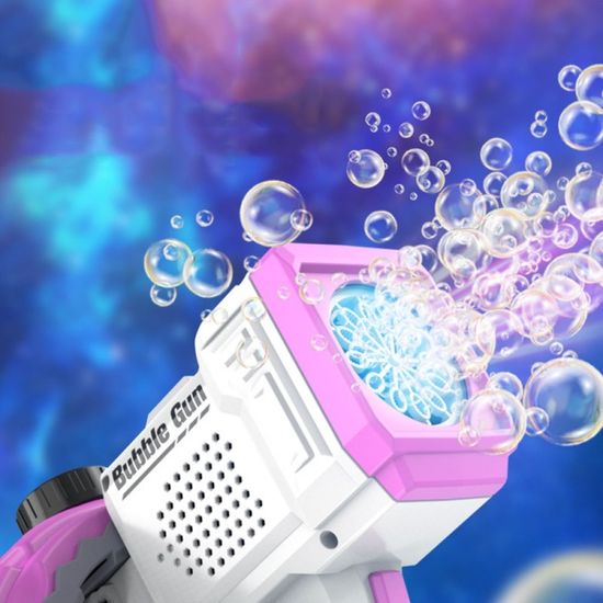 링 버블 탱크 자동 바주카포 LED 버블건 비눗방울 총