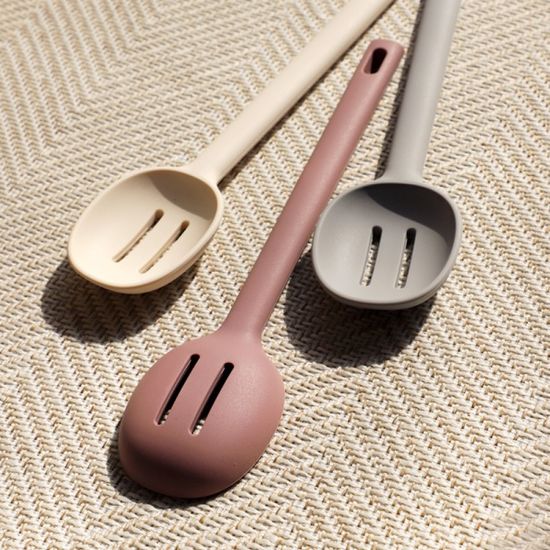 커즈 실리콘 타공 볶음 요리 스푼 3color 택1p