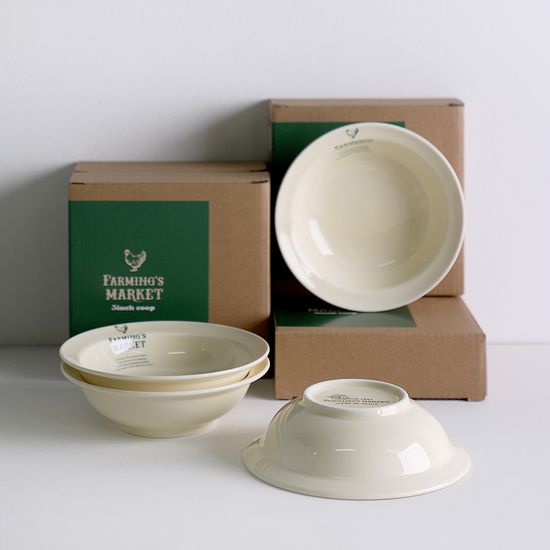 파밍스 마켓 레터링 찬기, 쿠프 12cm 4p세트