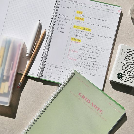 마넷 말차그린 스프링 노트 B5