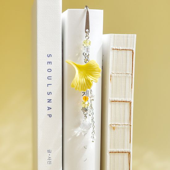 가을 은행잎 책갈피 금속 북마크