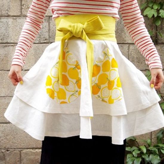 blossom apron;lemon (+주방장갑포함)