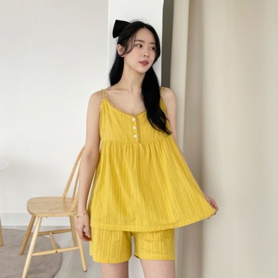 시원한 도비면 100% 여름 나시 잠옷 홈웨어