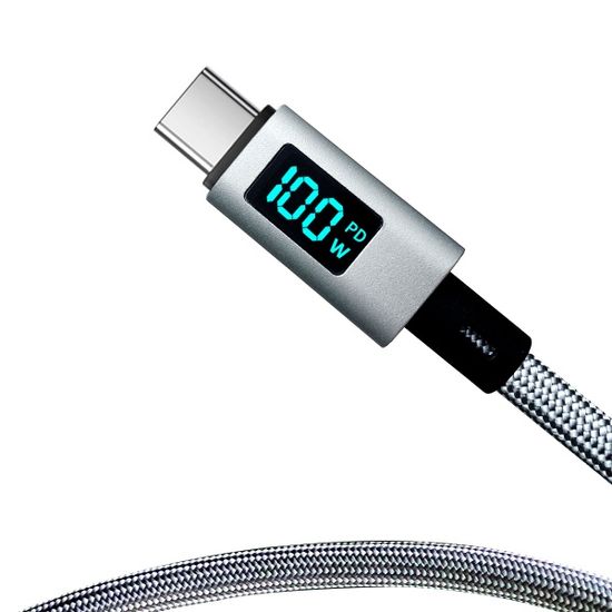 디스플레이 CtoC 100w 고속충전 케이블 BOS-100LCD